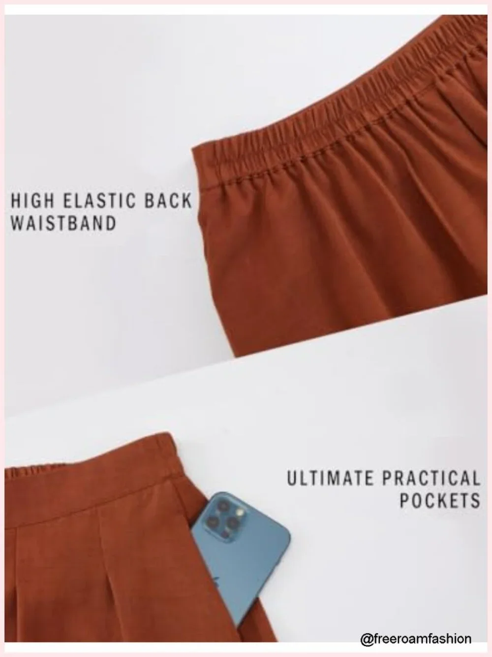 Pleated Midi Skirt High Waist with Pockets A-Line Work Skirt